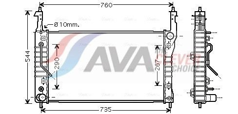 OLA2424 AVA Радіатор охолодження двигуна